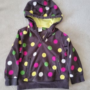 Gymboree Merry and Bright fleece polka dot hoodie